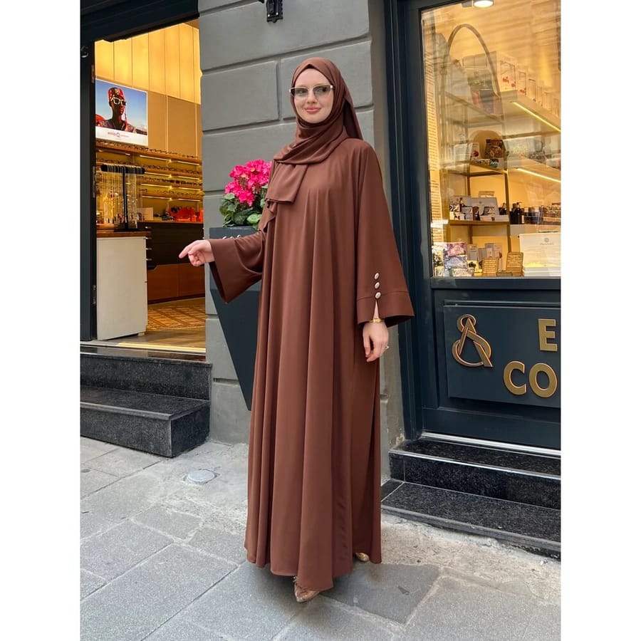 Classic Coffee-Colored Abaya