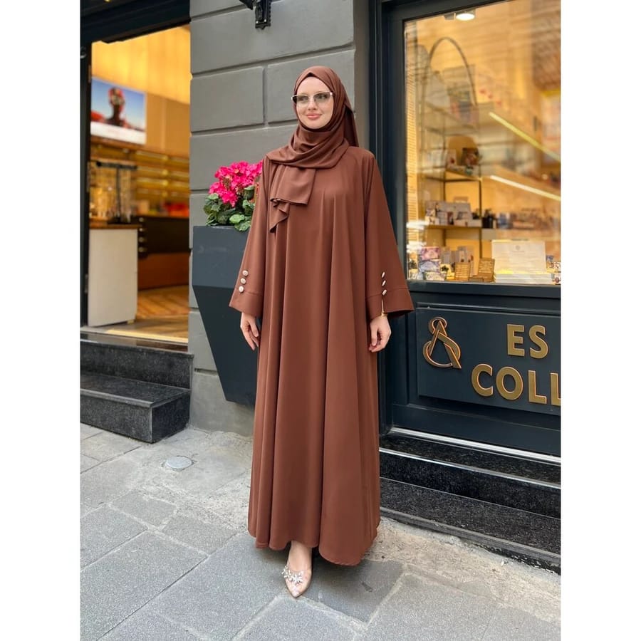 Classic Coffee-Colored Abaya